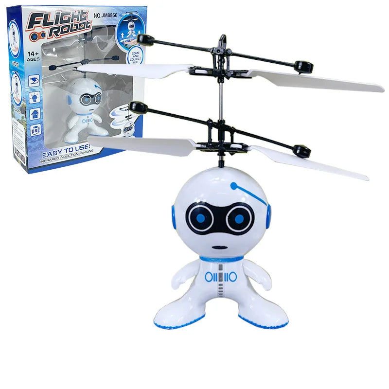 Hot-selling induction suspended crystal ball sense colorful ball induction flying helicopter children's toys Holiday gift