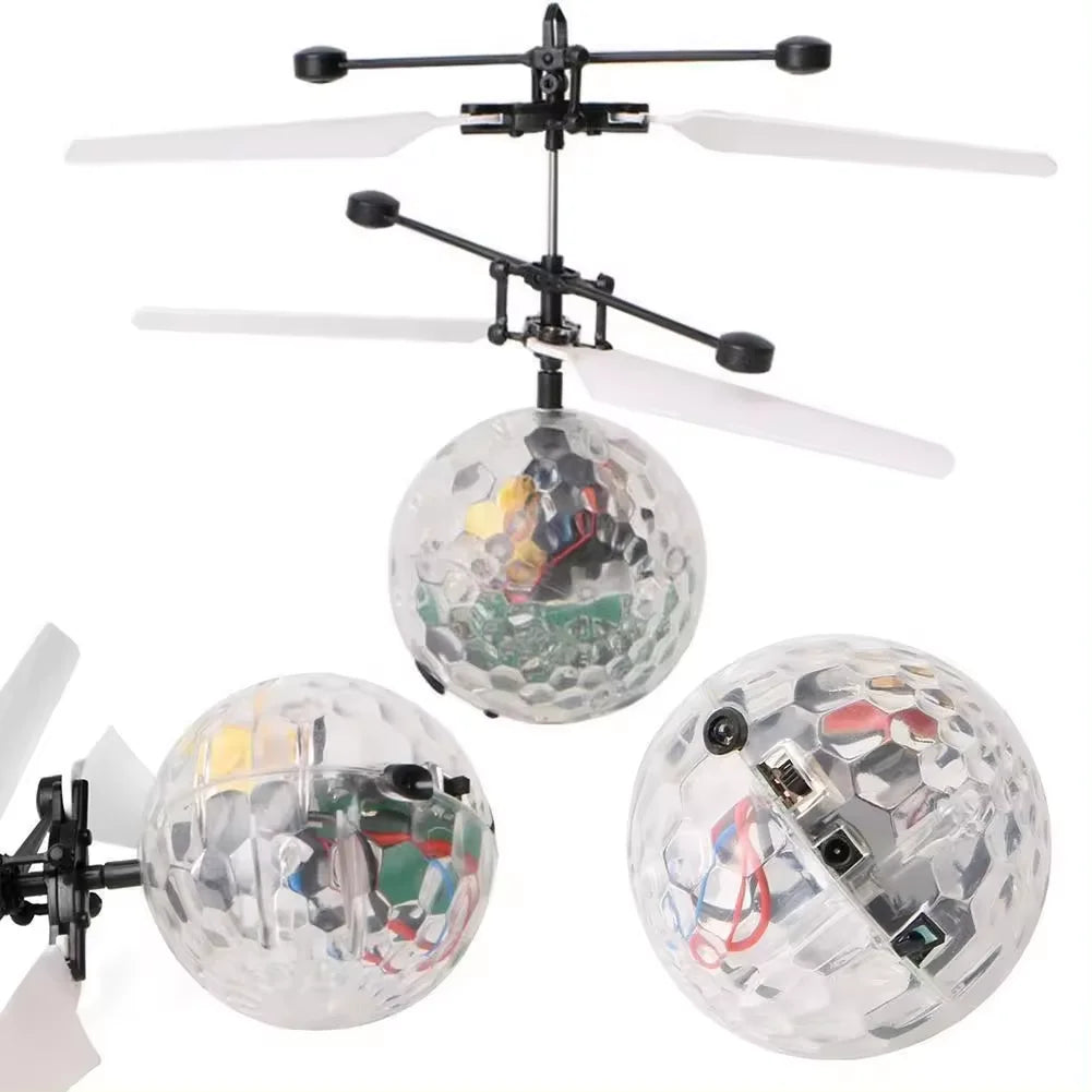 Flying Hover Ball Colorful LED Drone RemoteInfrared Induction Gifts for Kids Teenagers Indoor Outdoor