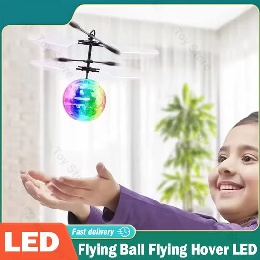 Flying Hover Ball Colorful LED Drone RemoteInfrared Induction Gifts for Kids Teenagers Indoor Outdoor