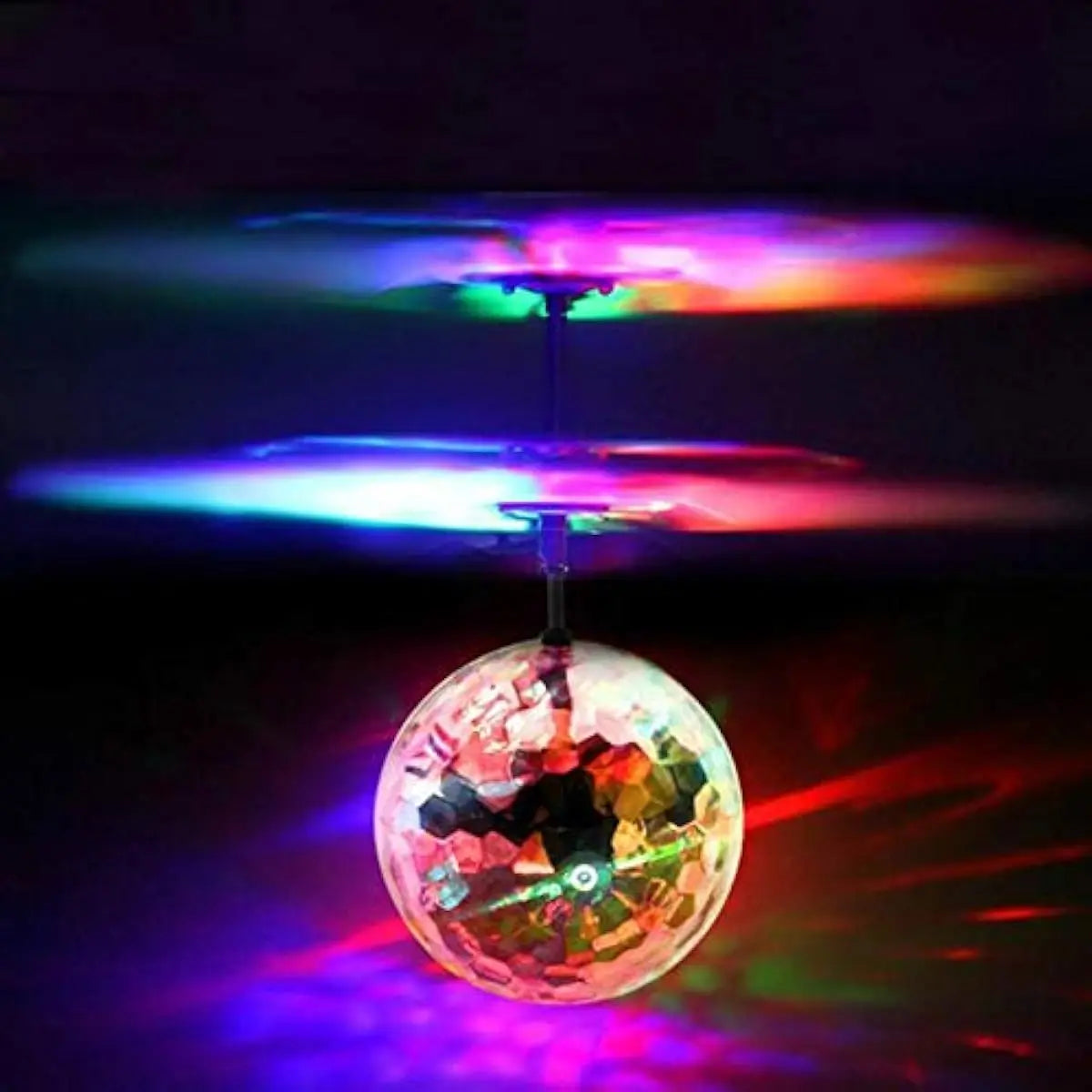 Hot-selling induction suspended crystal ball sense colorful ball induction flying helicopter children's toys Holiday gift